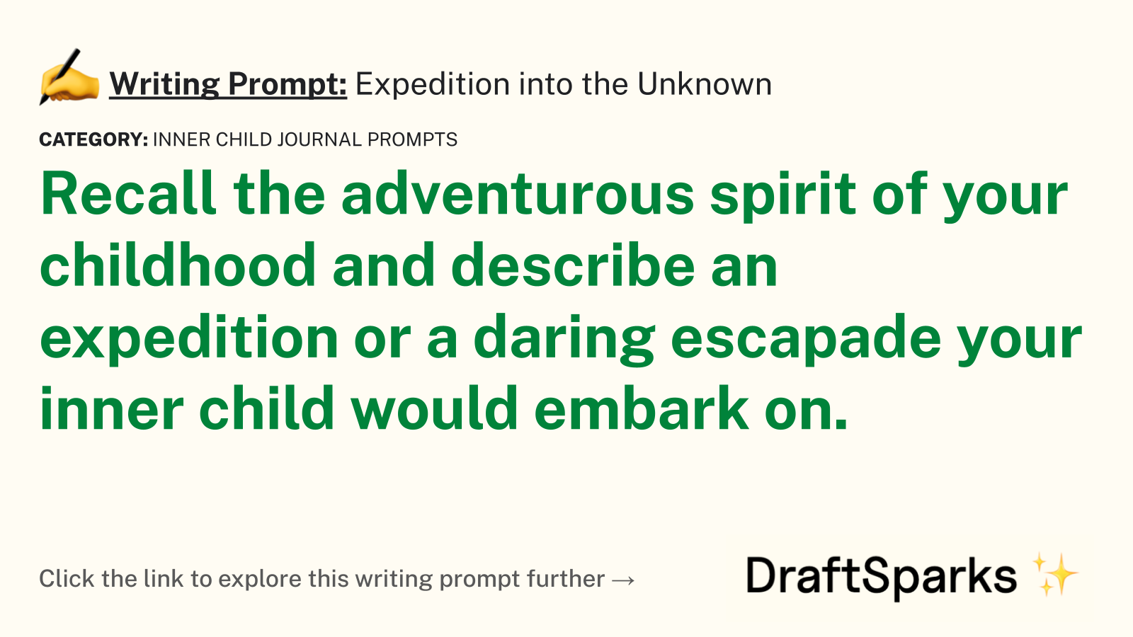 Expedition into the Unknown