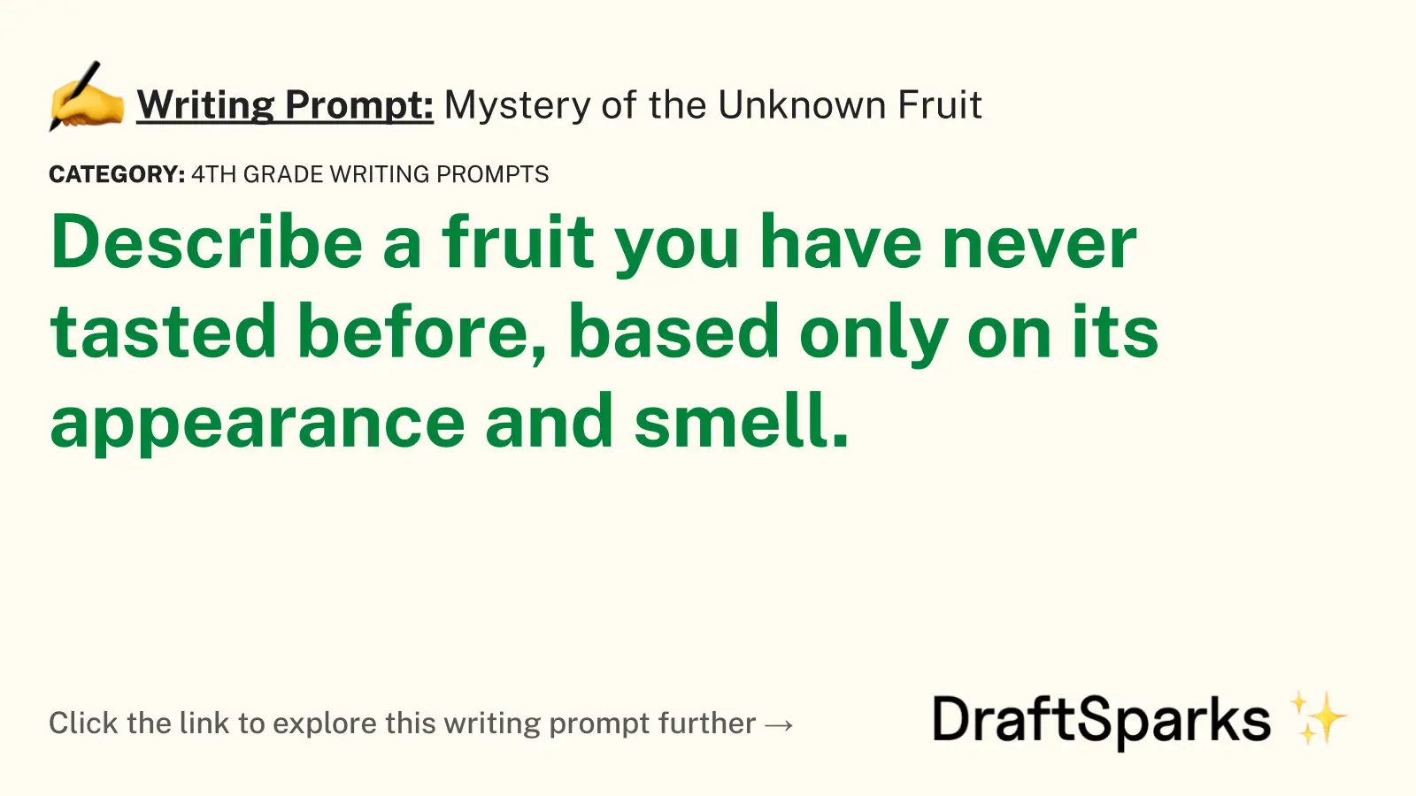 Mystery of the Unknown Fruit