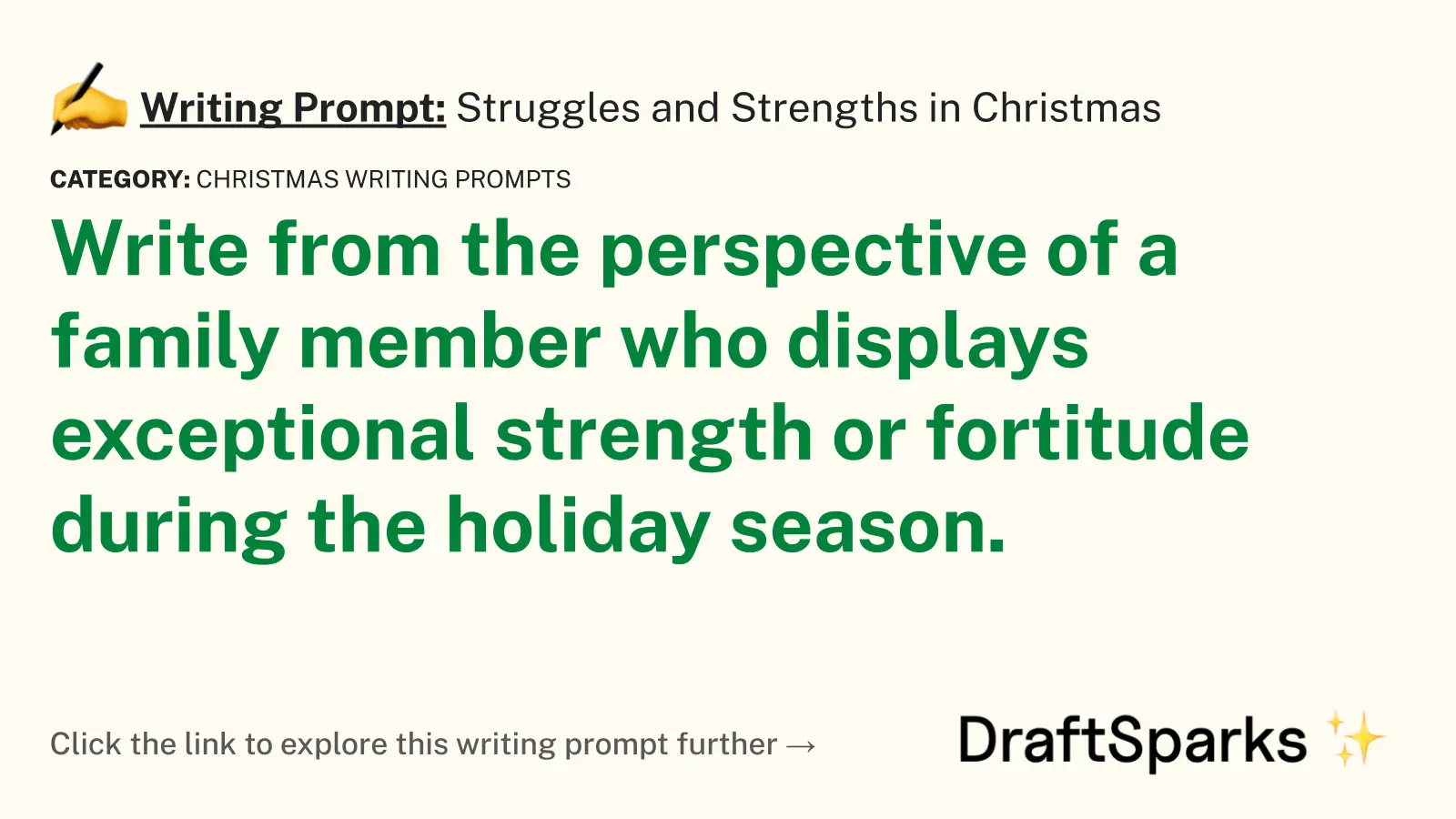 Struggles and Strengths in Christmas