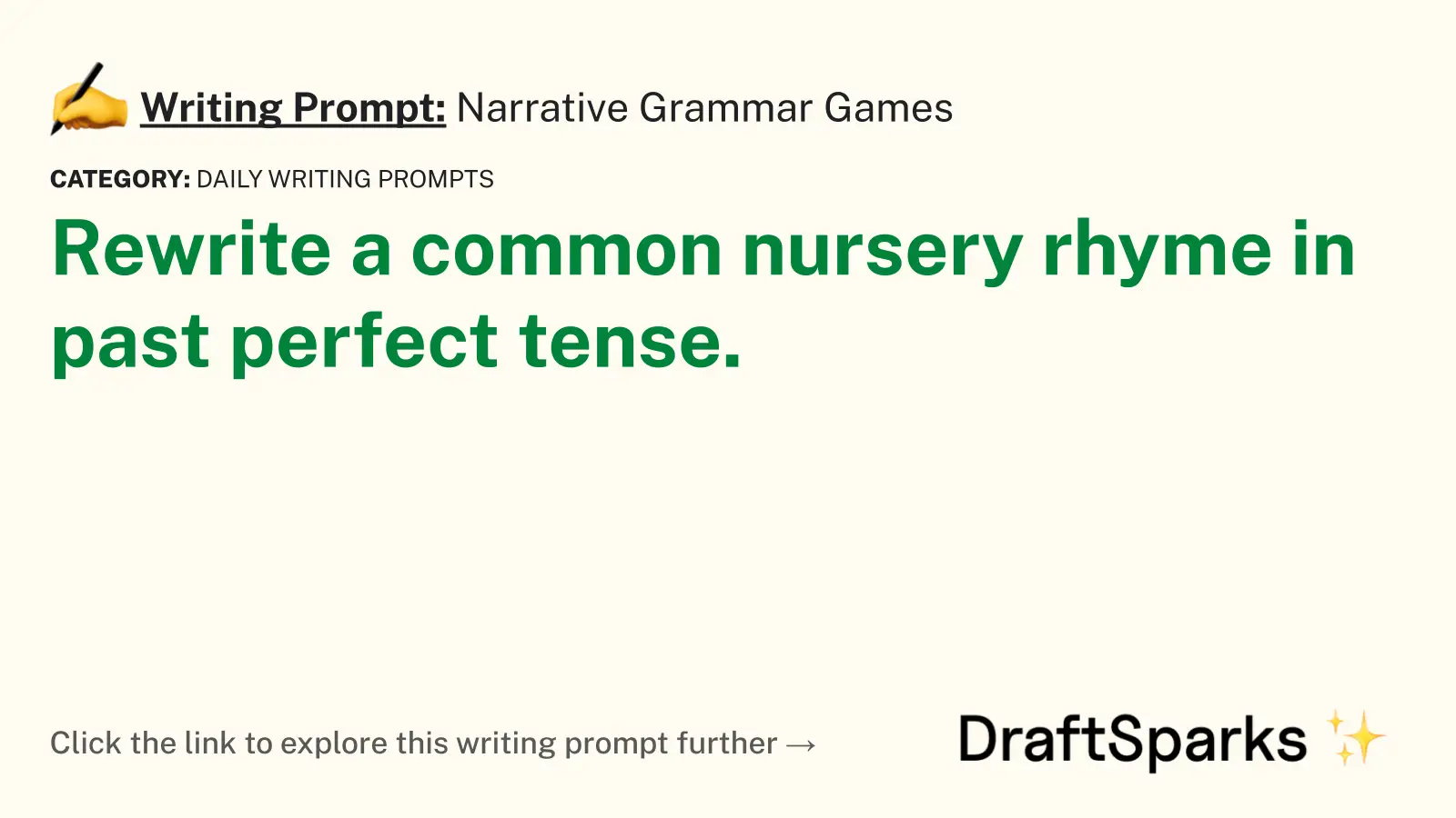 Narrative Grammar Games