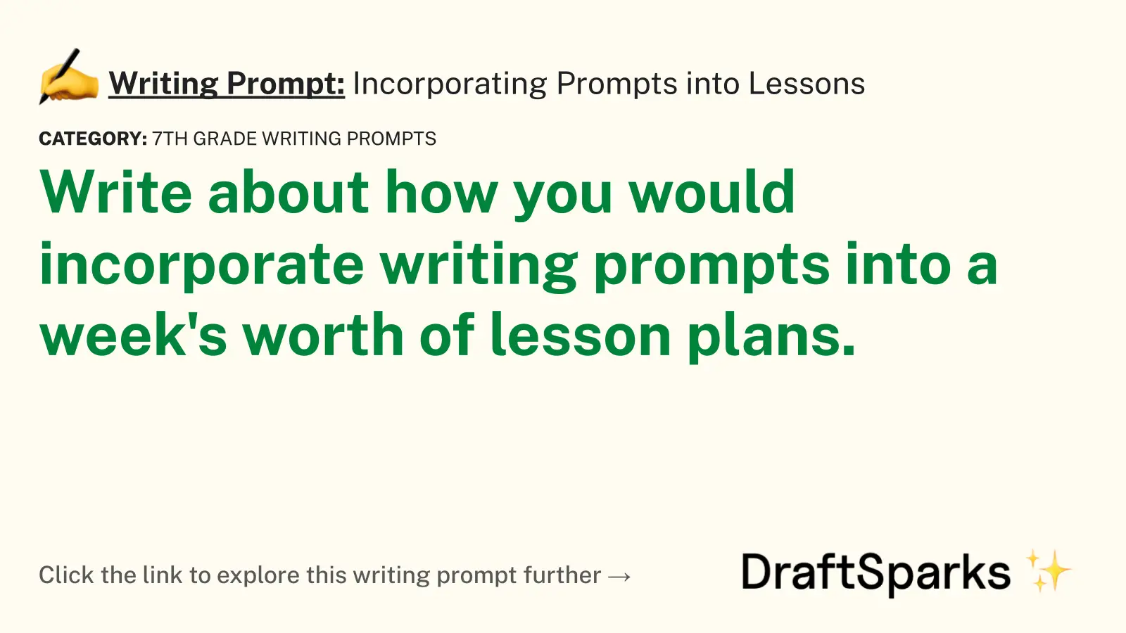 Incorporating Prompts into Lessons