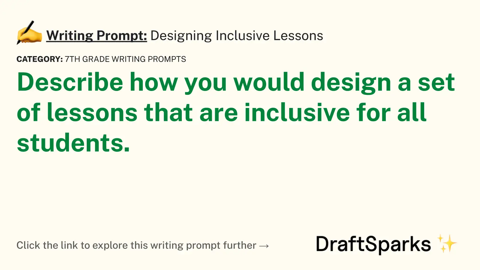 Designing Inclusive Lessons