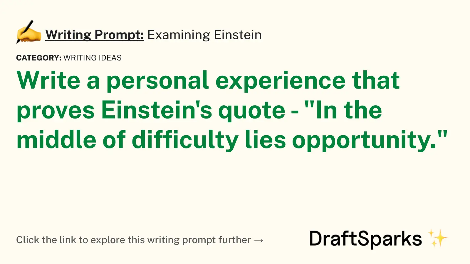Examining Einstein