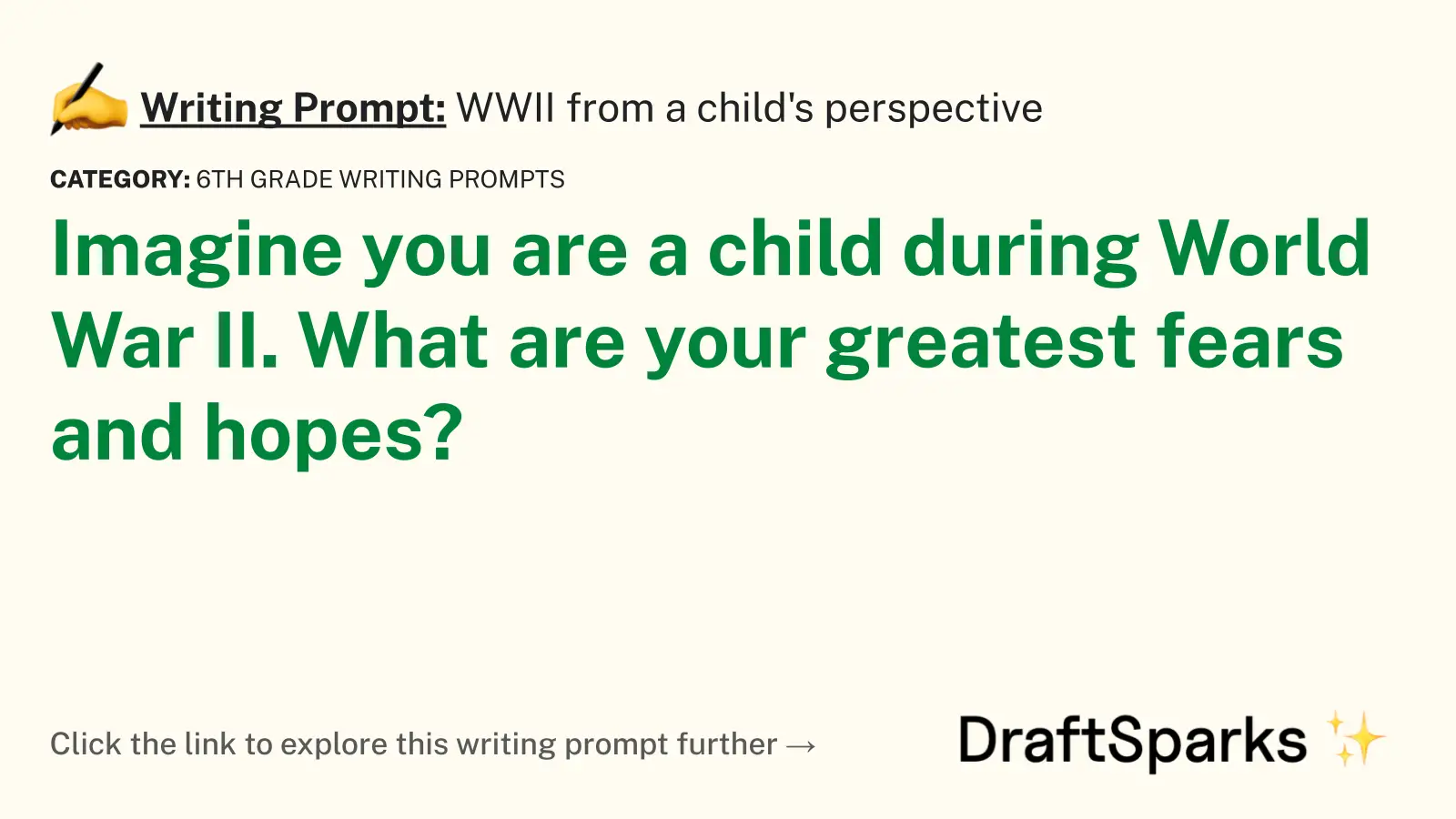 WWII from a child’s perspective