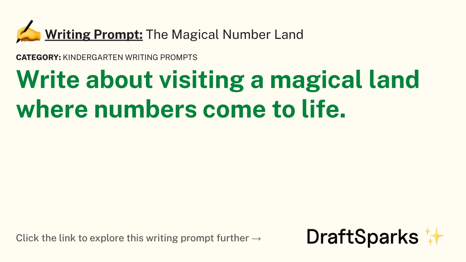 Writing Prompt: The Magical Number Land • DraftSparks