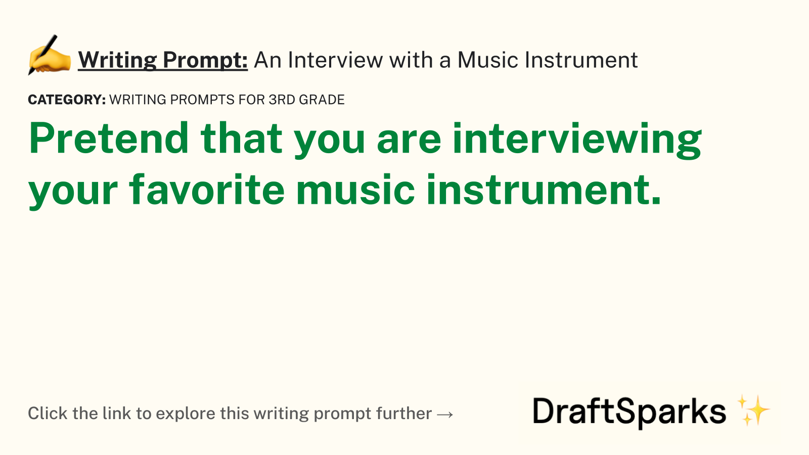 An Interview with a Music Instrument