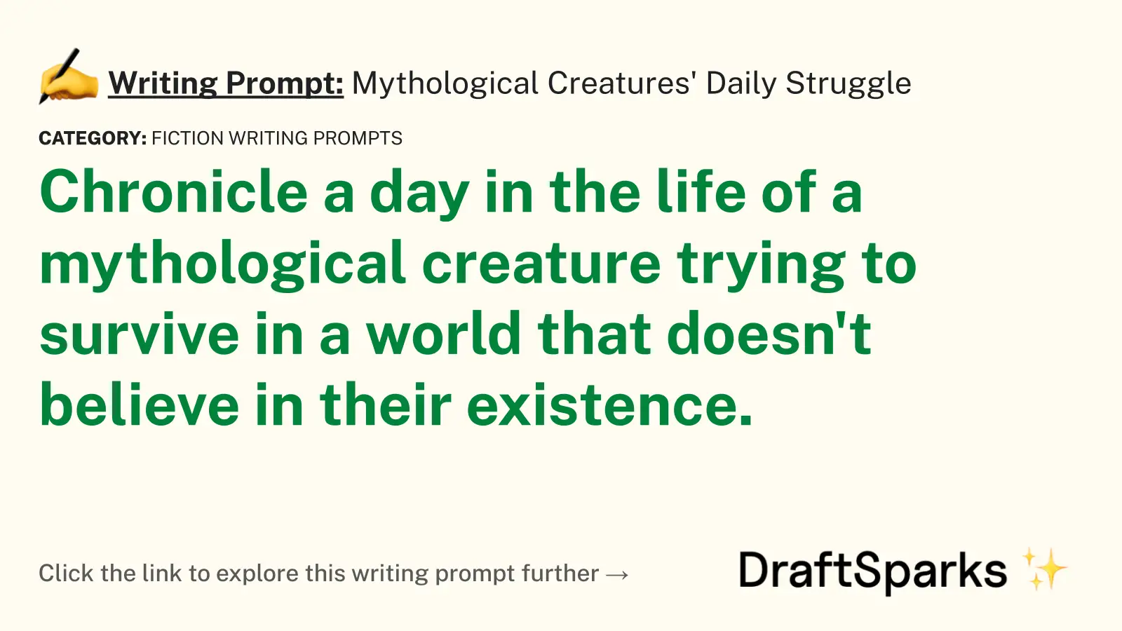 Mythological Creatures’ Daily Struggle