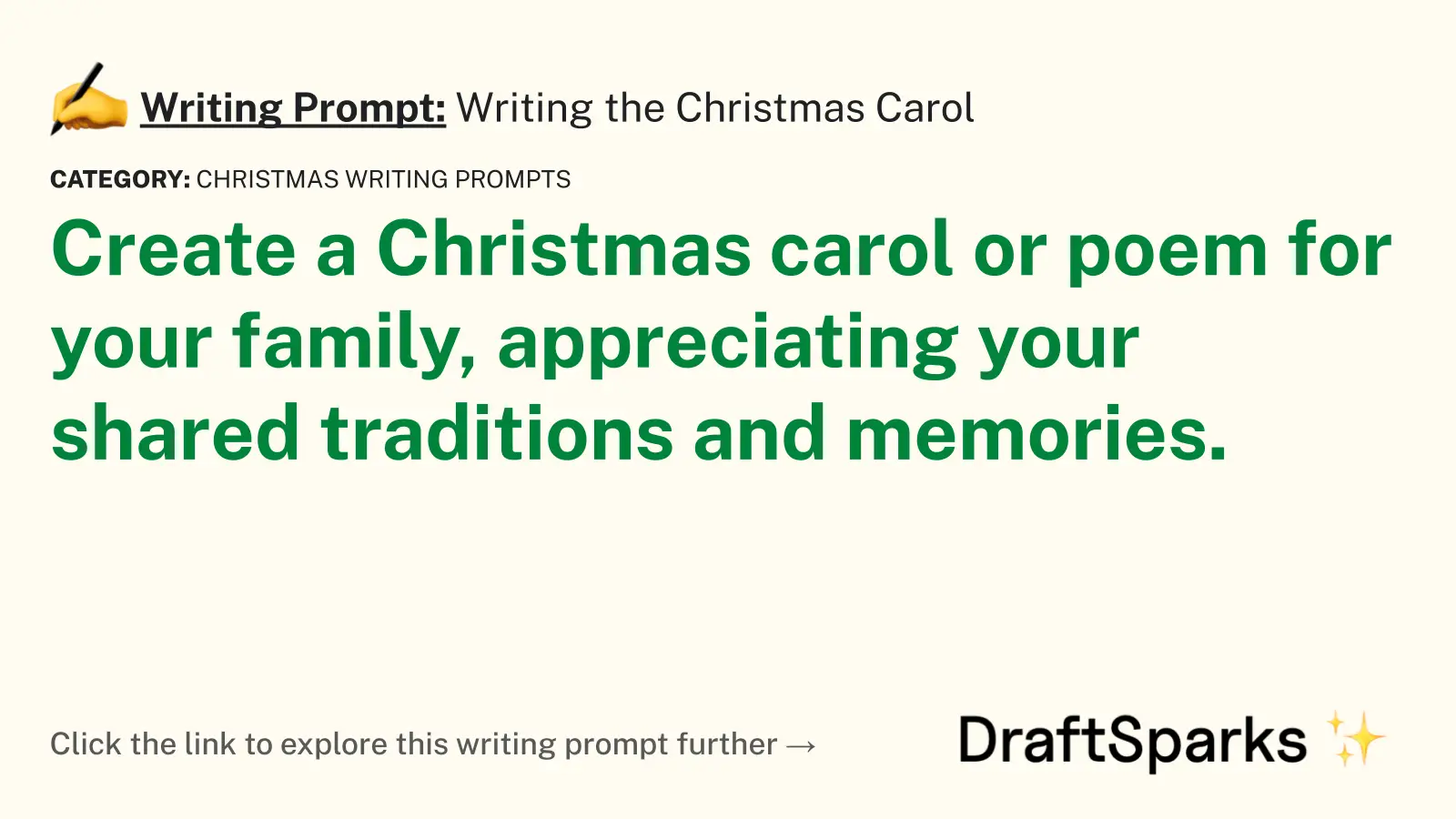 Writing the Christmas Carol