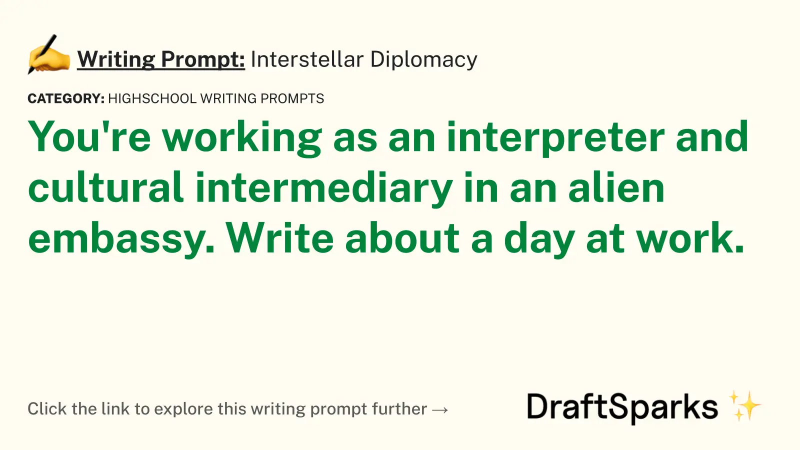 Interstellar Diplomacy