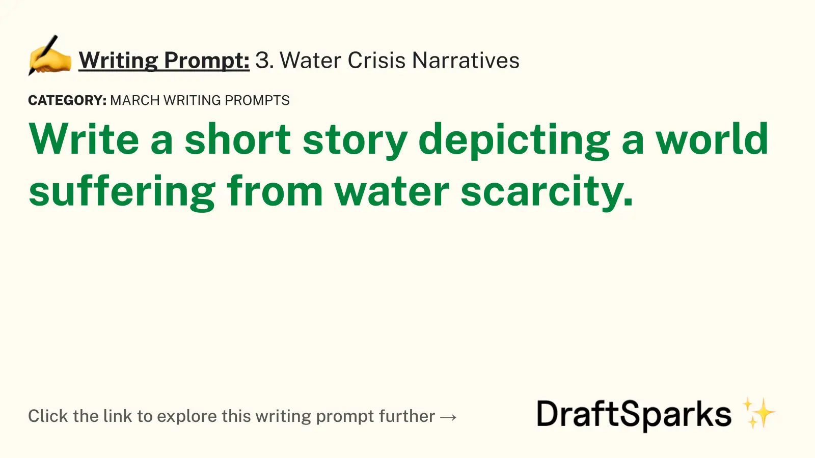 3. Water Crisis Narratives