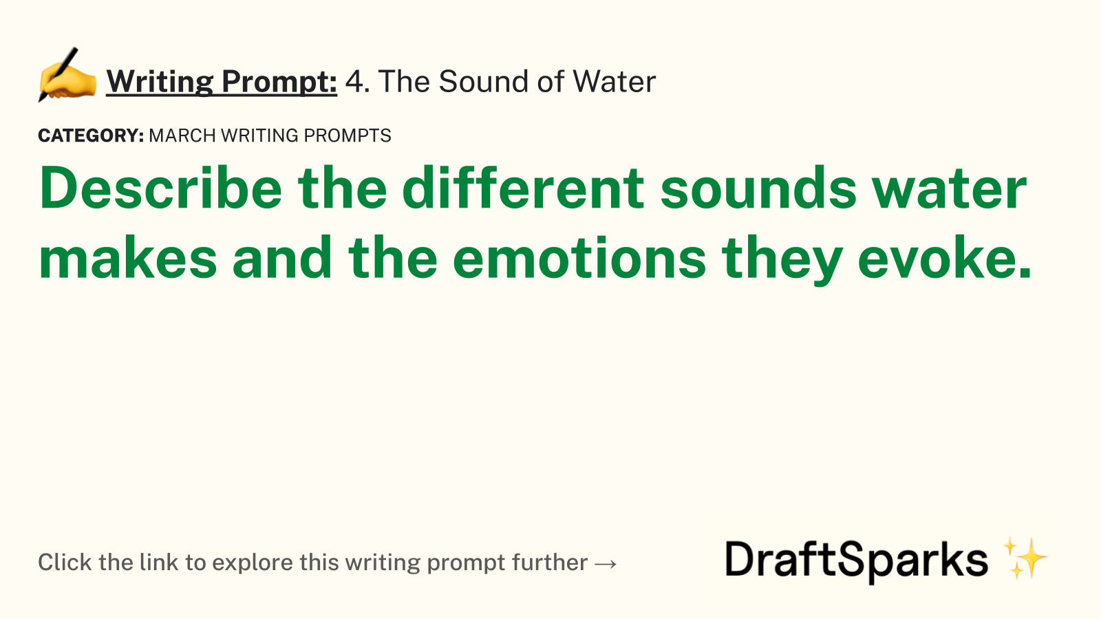 4. The Sound of Water