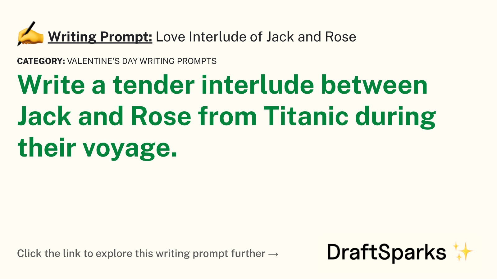 Love Interlude of Jack and Rose