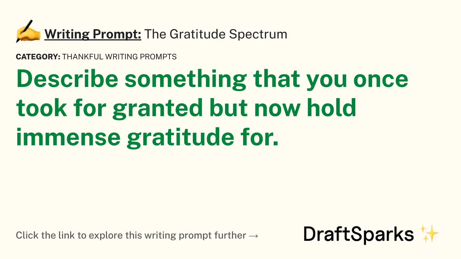 The Gratitude Spectrum