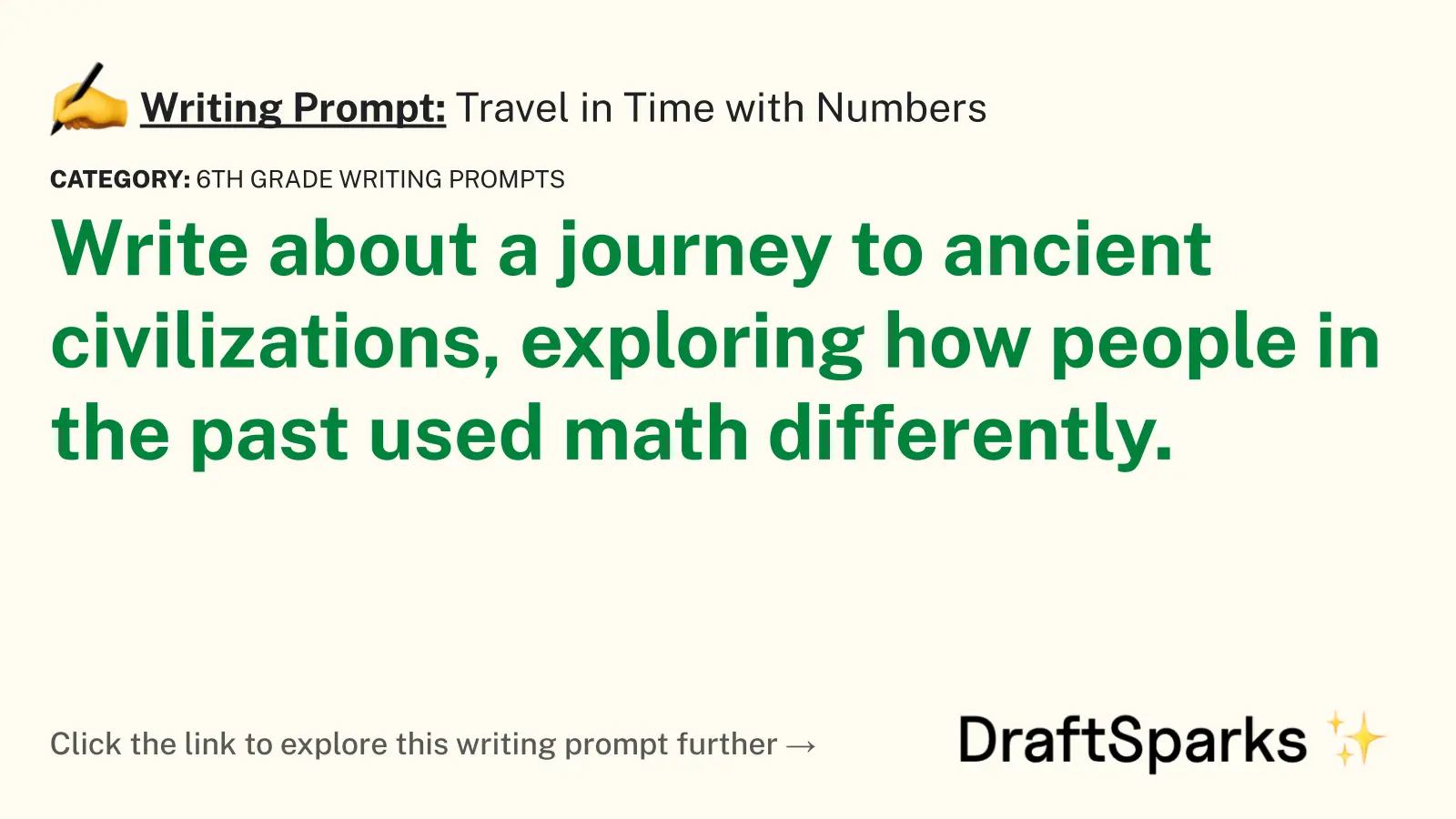 Travel in Time with Numbers