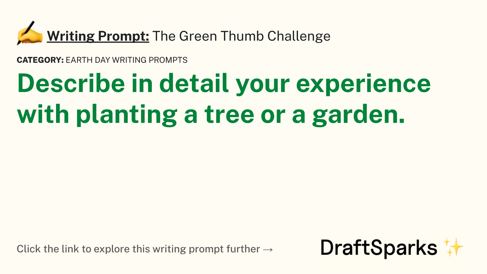 The Green Thumb Challenge
