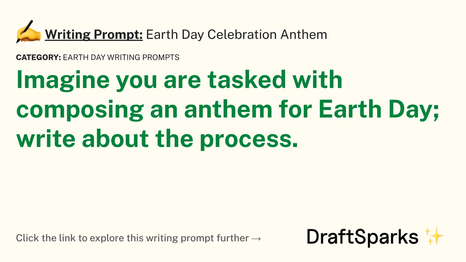 Earth Day Celebration Anthem