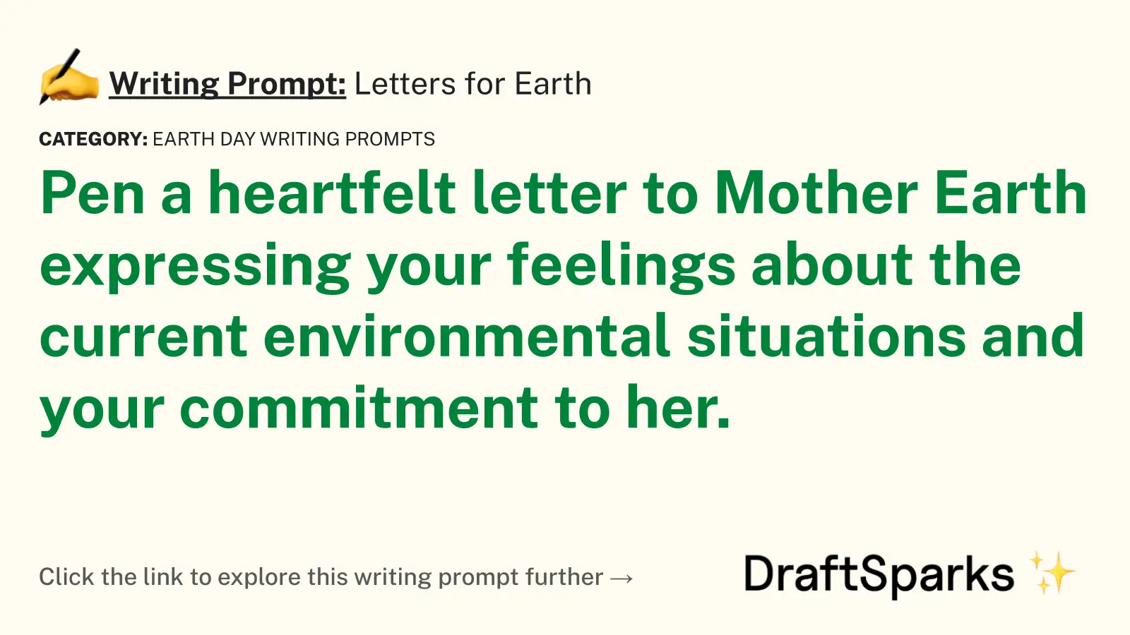 Letters for Earth