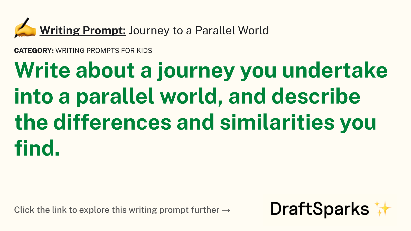 Journey to a Parallel World