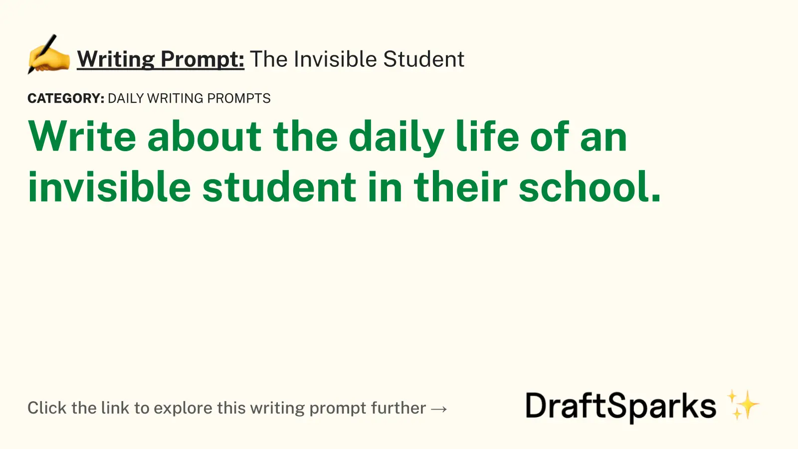 The Invisible Student