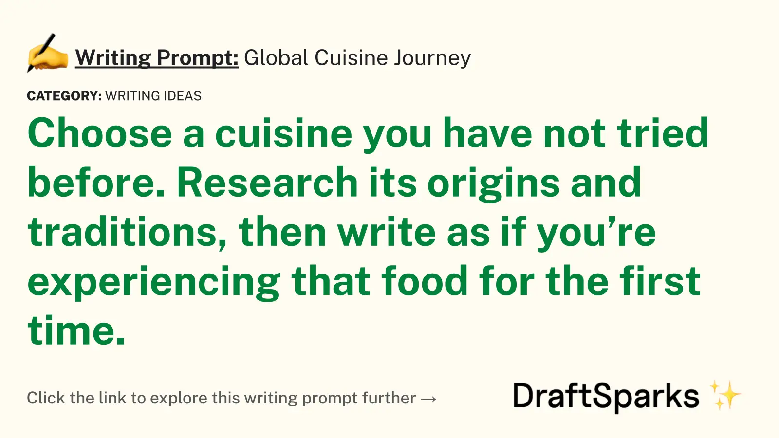 Global Cuisine Journey