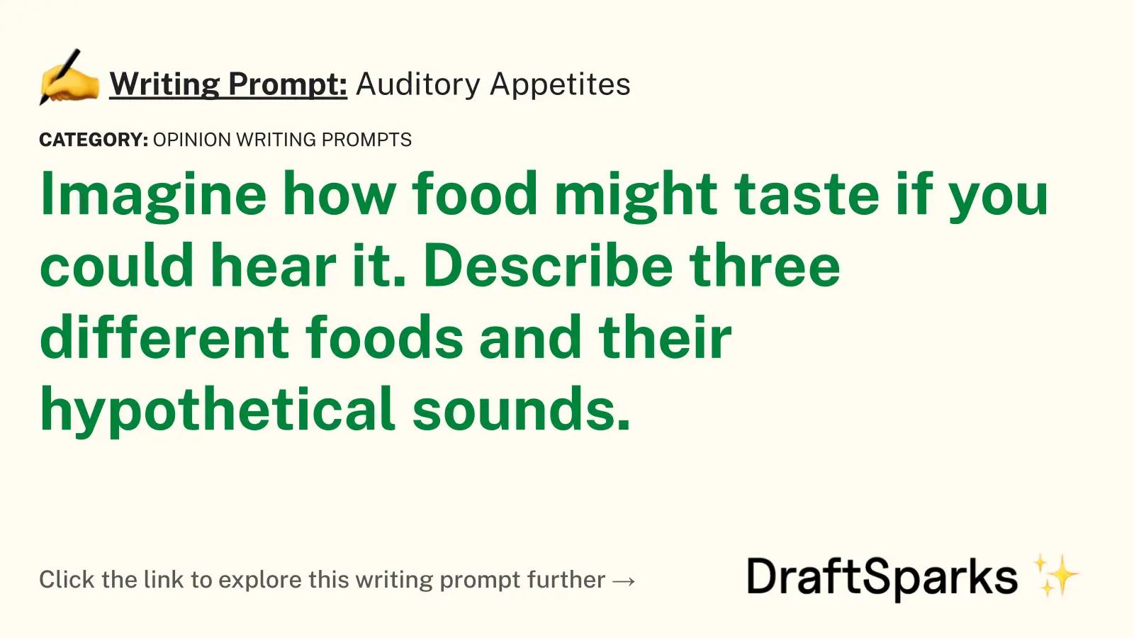 Auditory Appetites