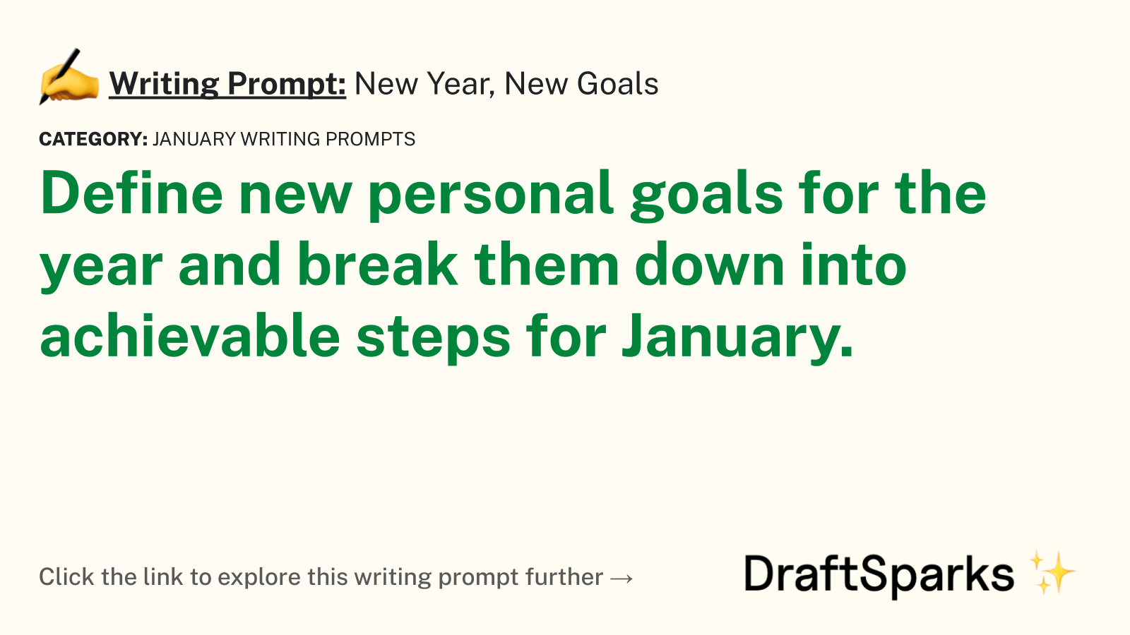 New Year, New Goals