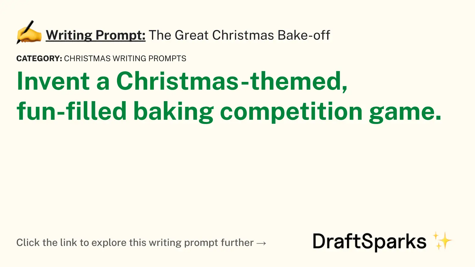 The Great Christmas Bake-off