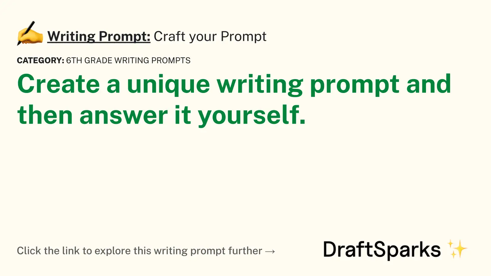 Craft your Prompt