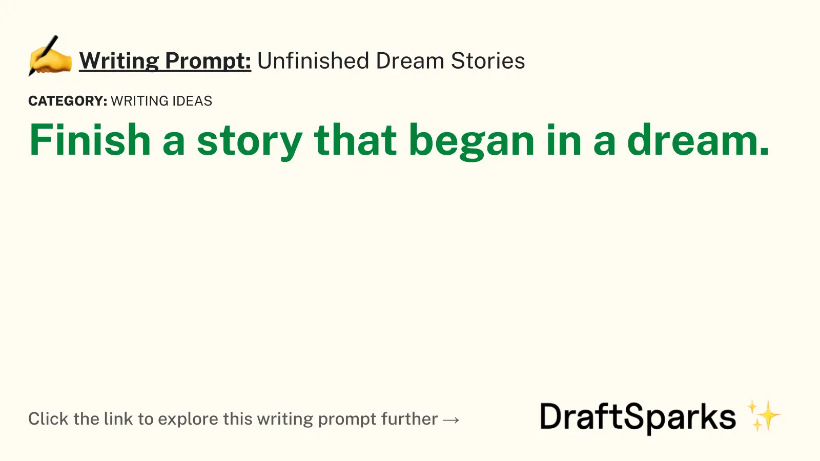 Unfinished Dream Stories