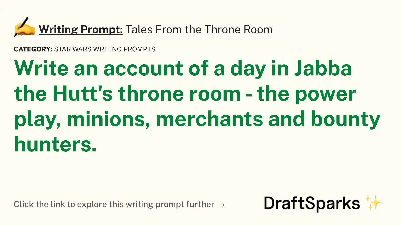 Tales From the Throne Room
