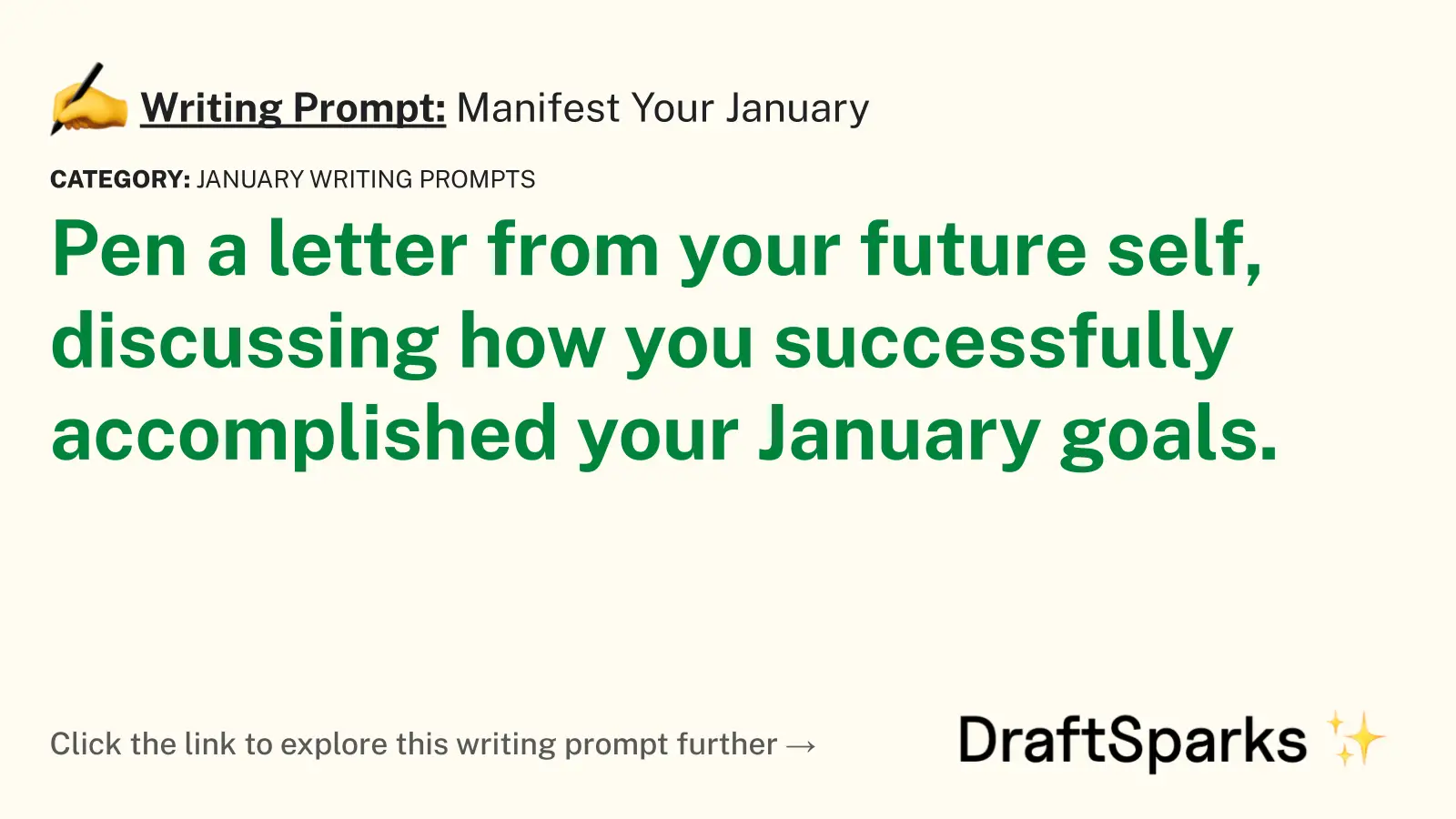 Manifest Your January