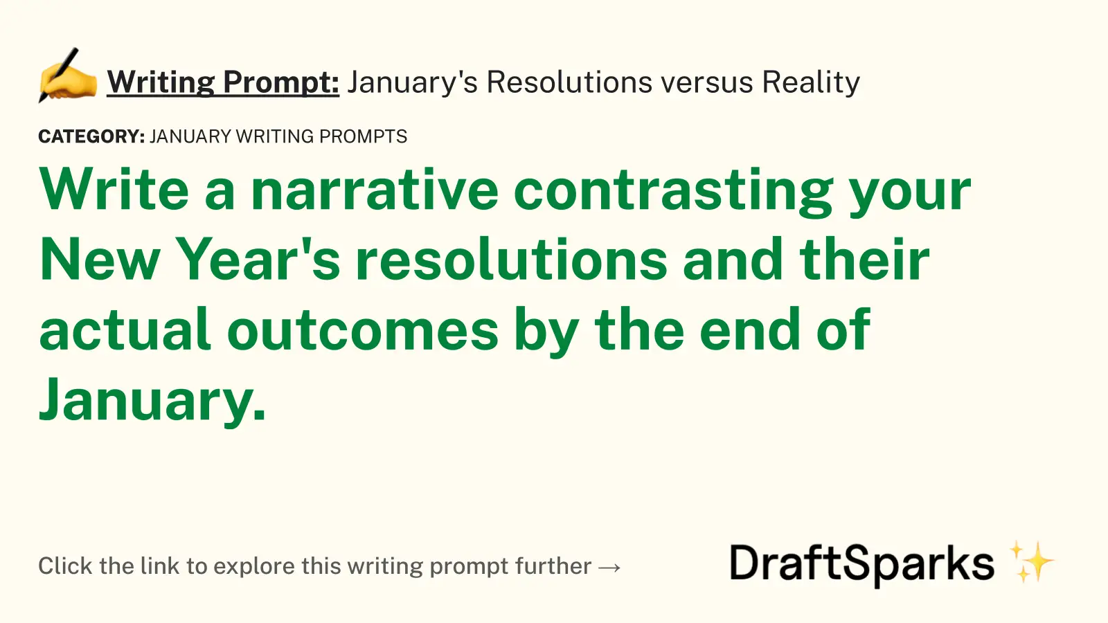 January’s Resolutions versus Reality