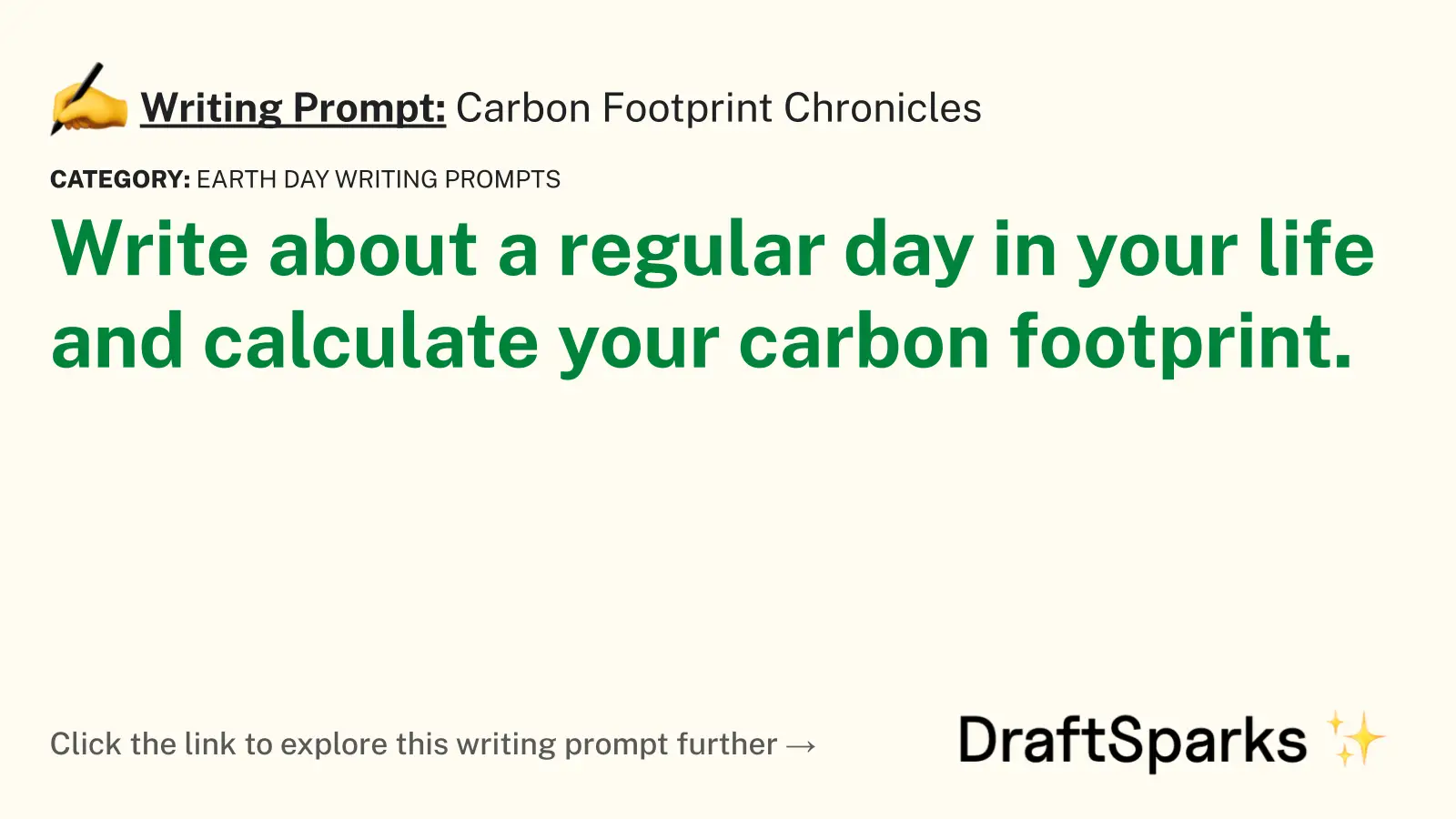 Carbon Footprint Chronicles