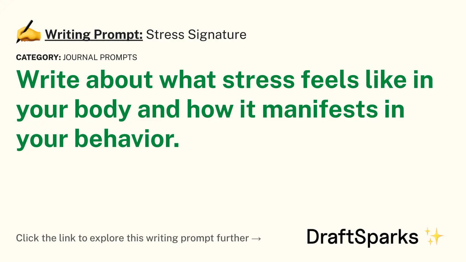 Stress Signature