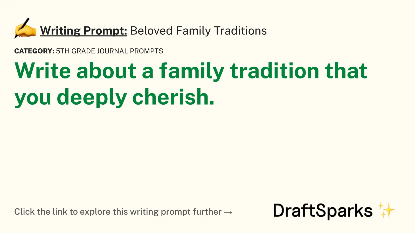 Beloved Family Traditions