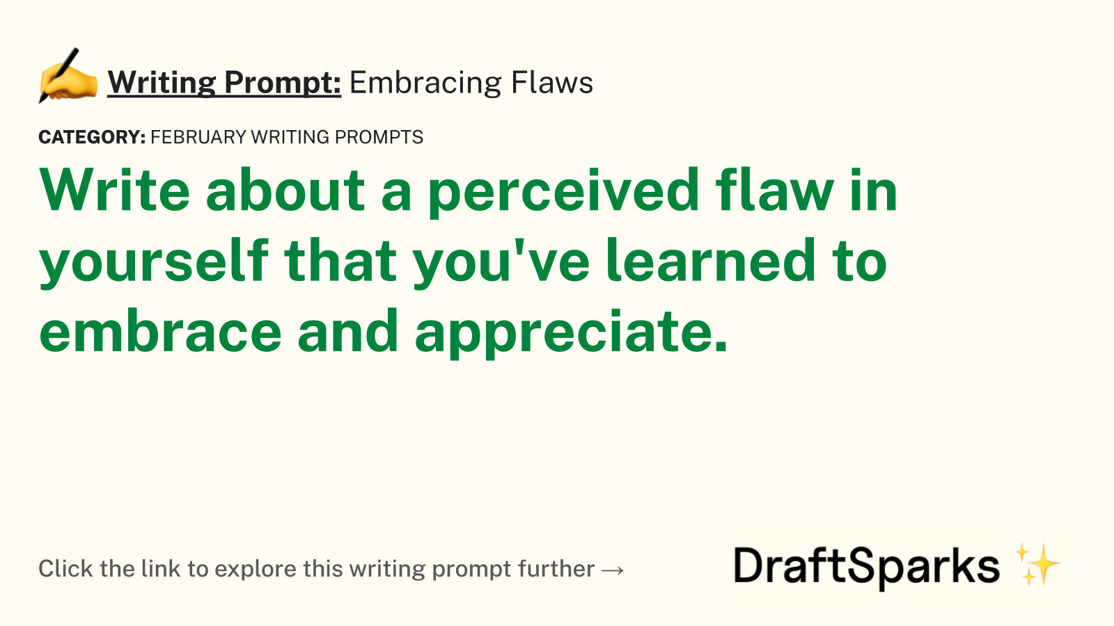 Embracing Flaws