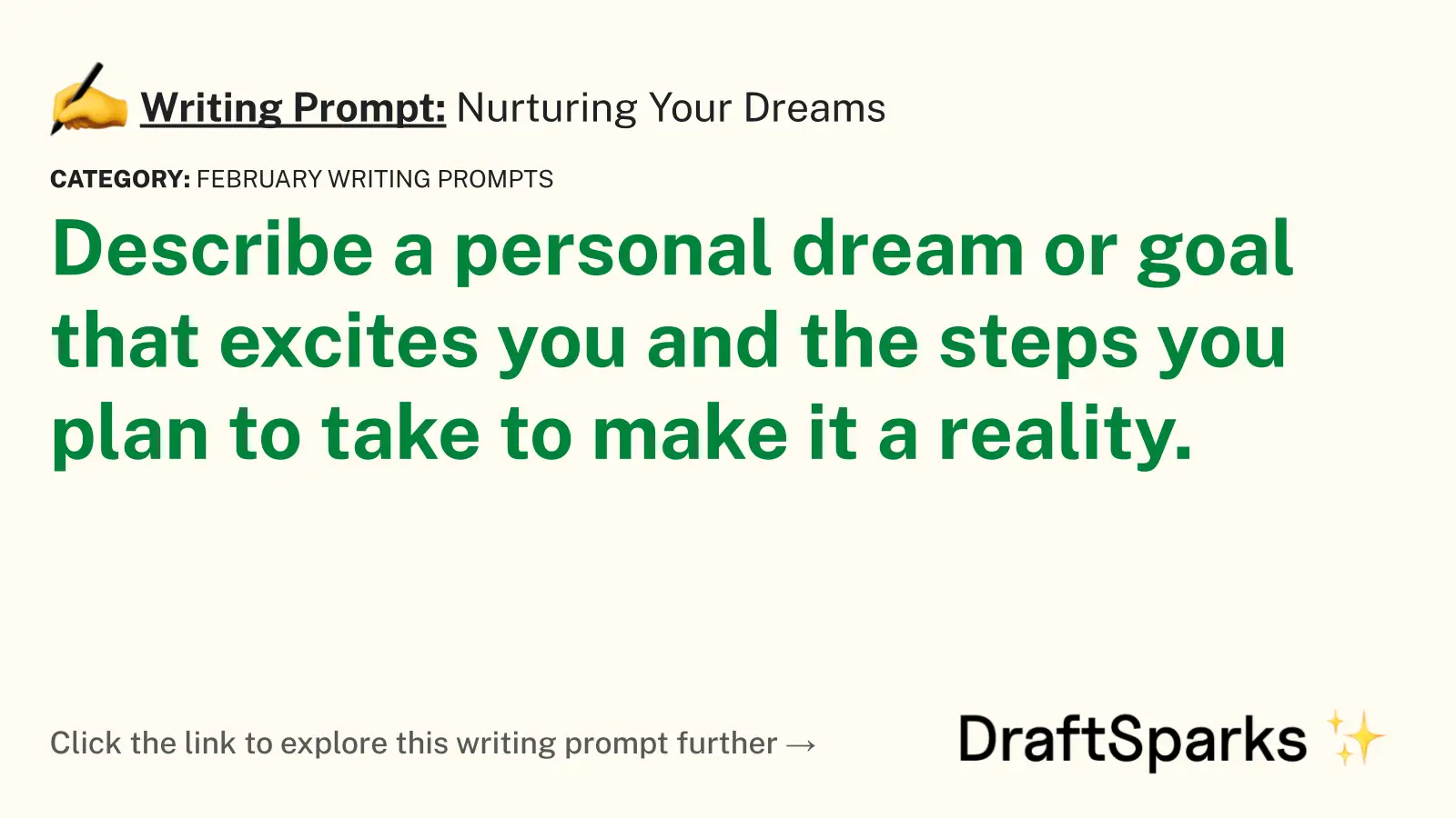 Nurturing Your Dreams