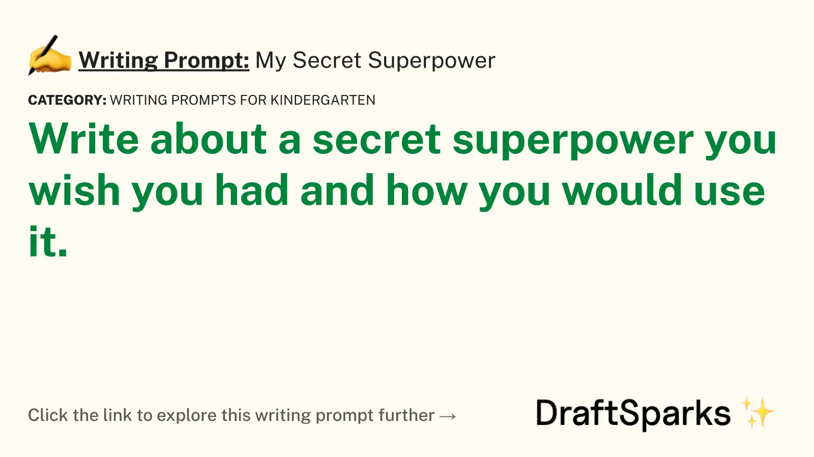 My Secret Superpower
