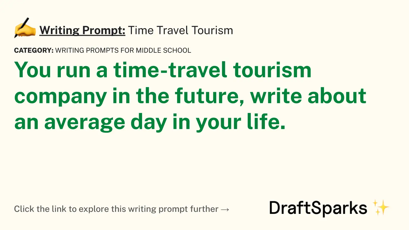 Time Travel Tourism