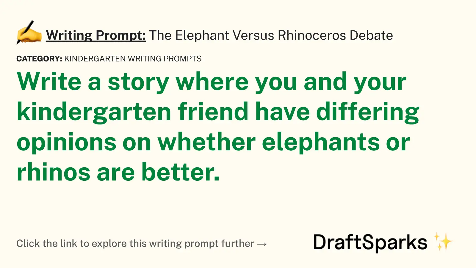 The Elephant Versus Rhinoceros Debate
