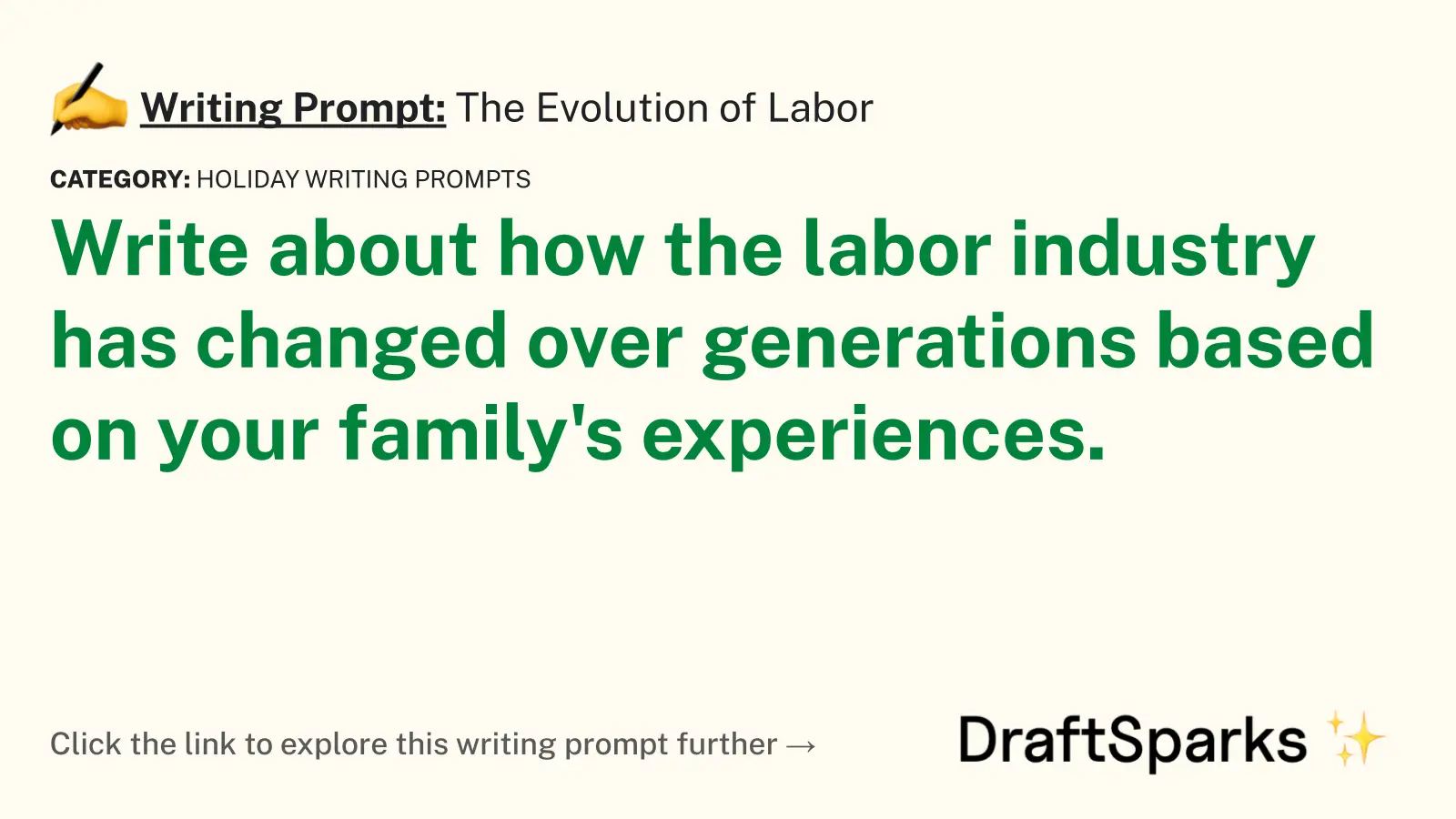 The Evolution of Labor
