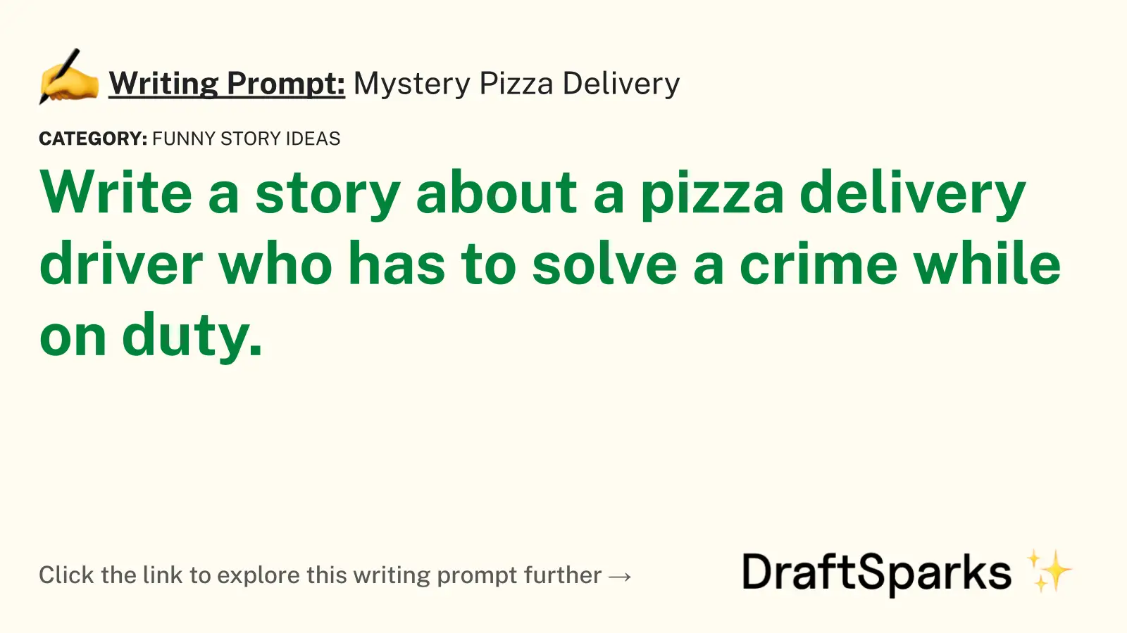 Mystery Pizza Delivery