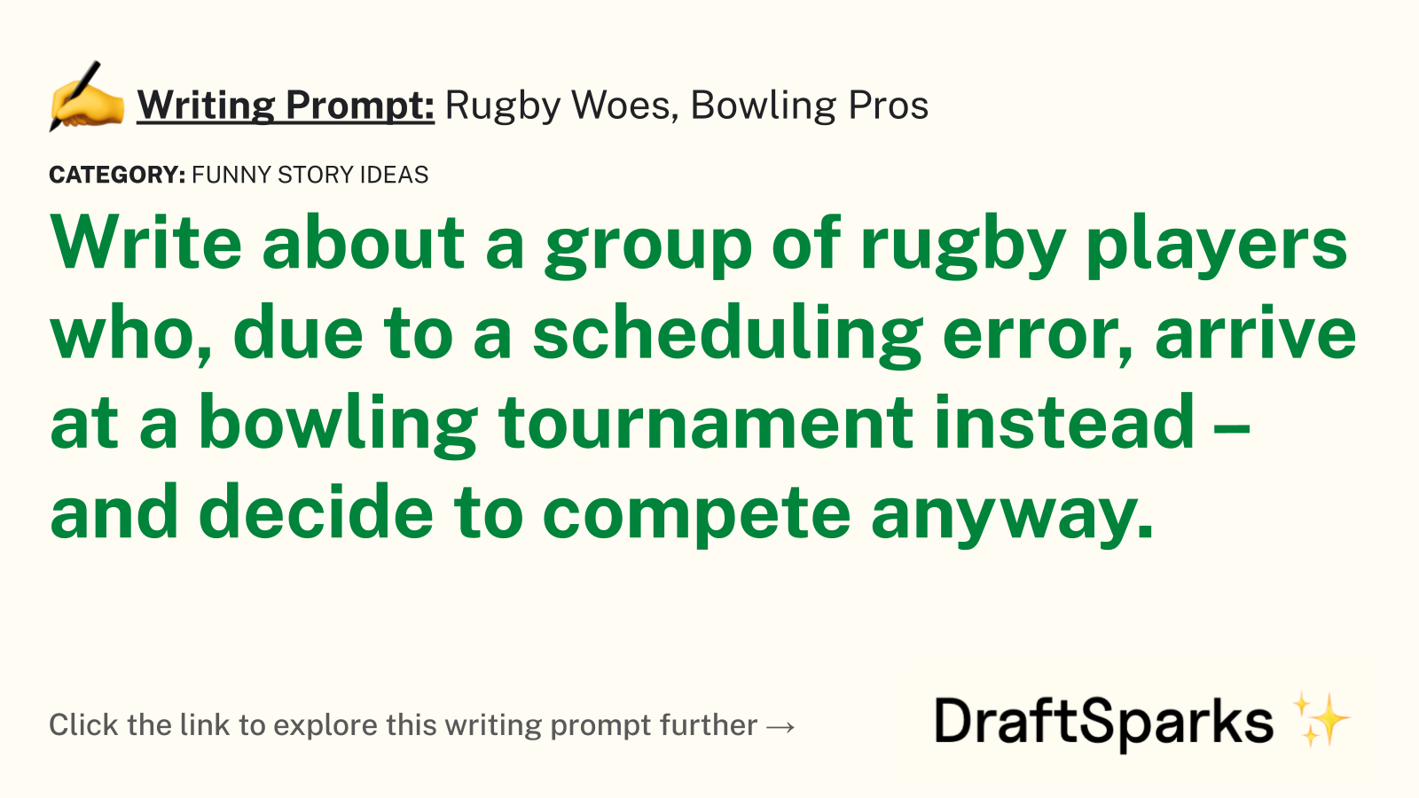 Rugby Woes, Bowling Pros