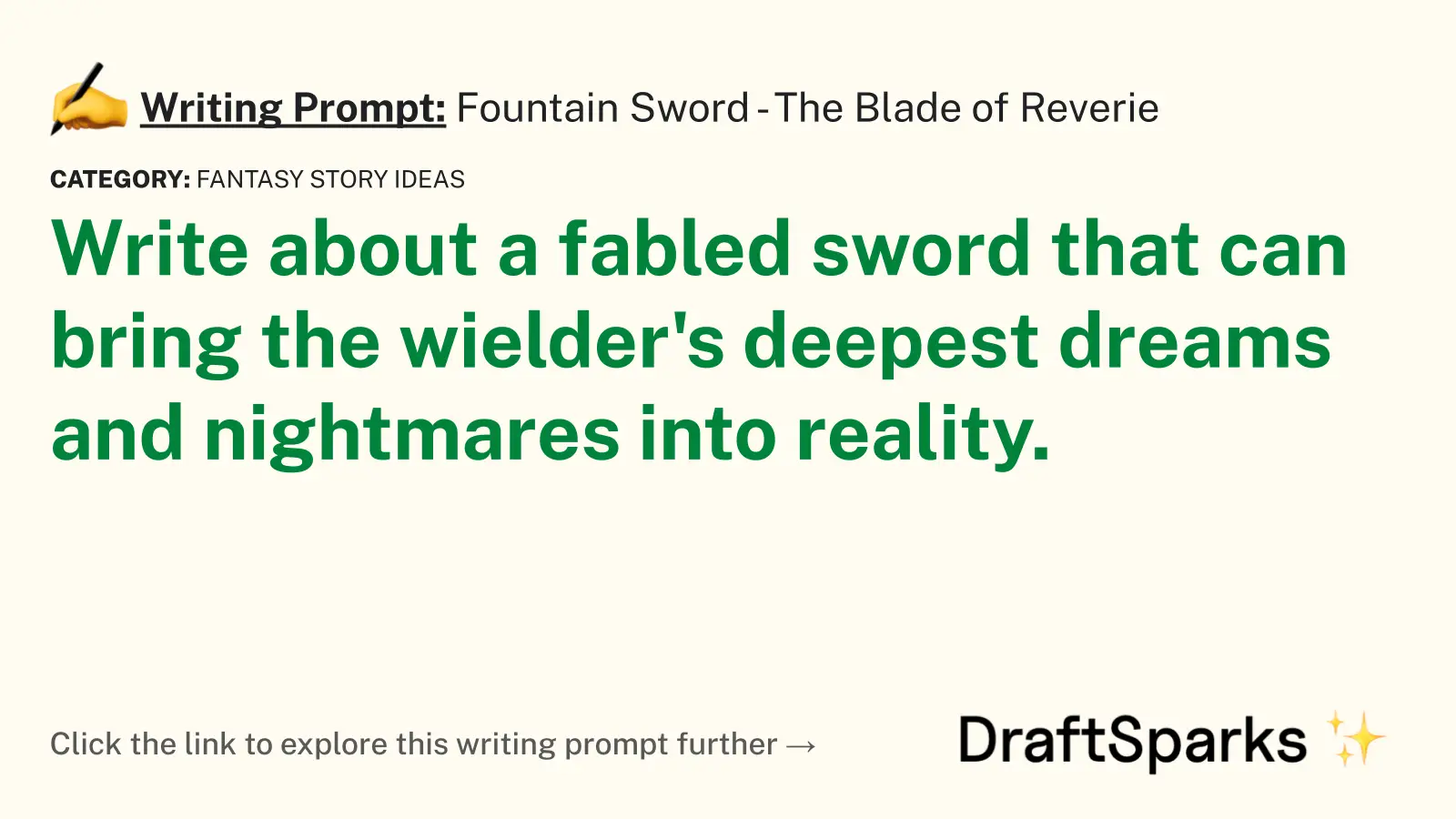 Fountain Sword – The Blade of Reverie
