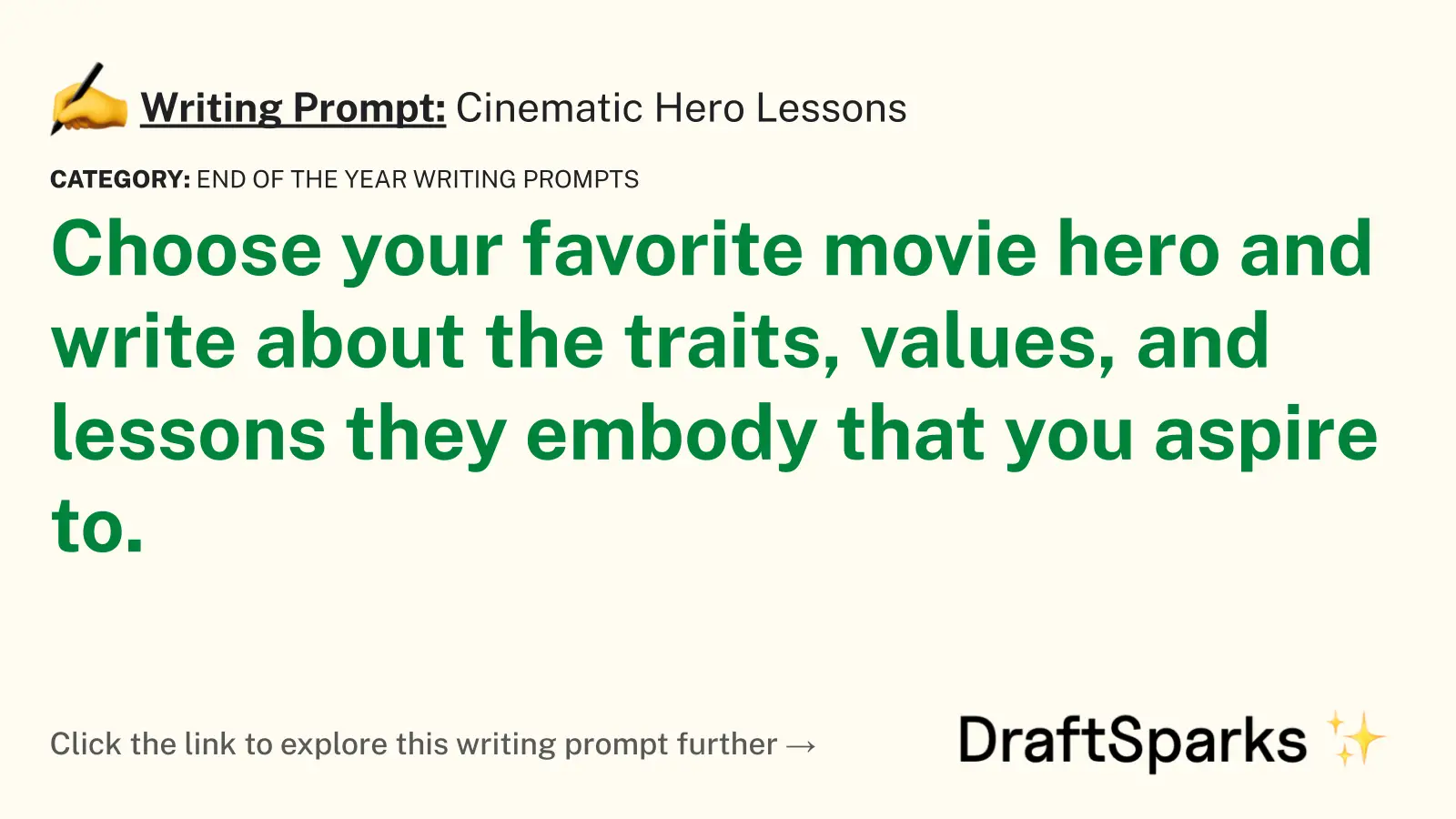 Cinematic Hero Lessons