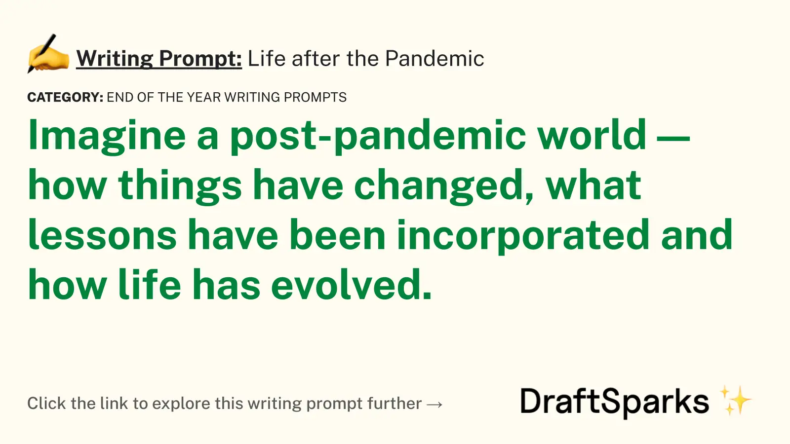 Life after the Pandemic