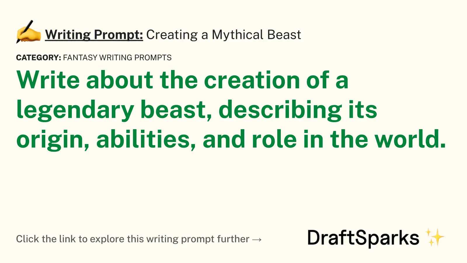 Creating a Mythical Beast