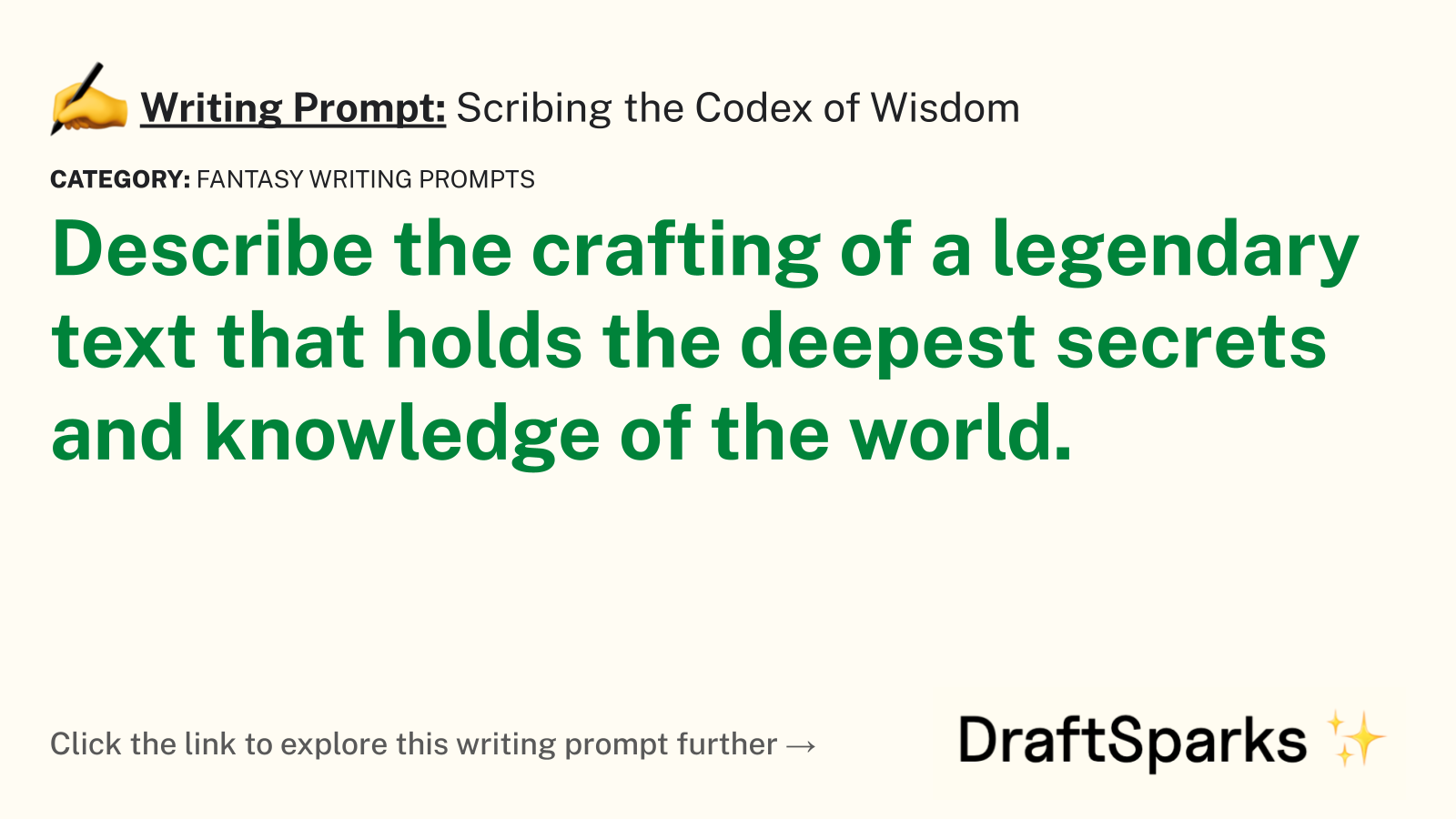 Scribing the Codex of Wisdom