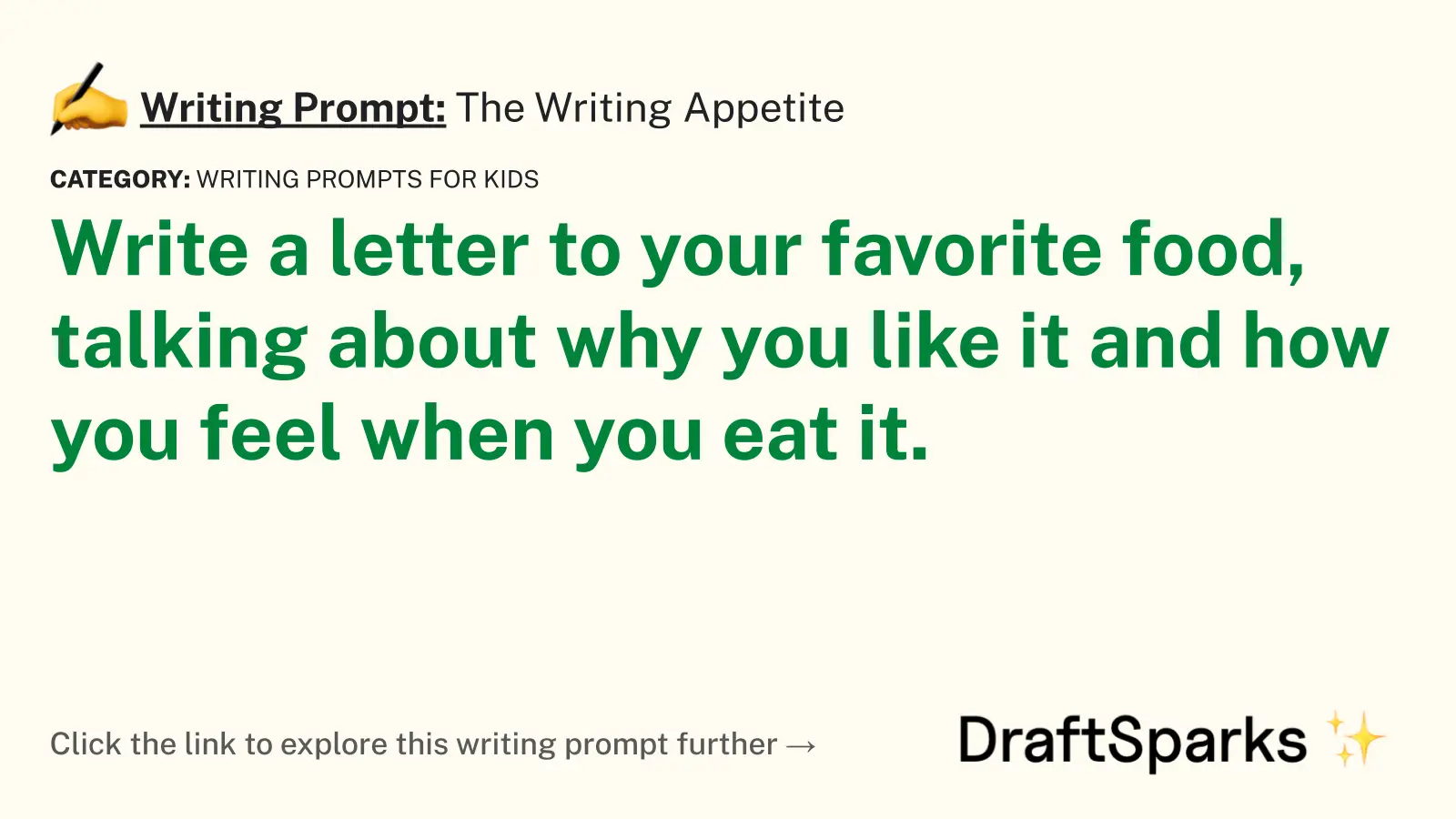 The Writing Appetite