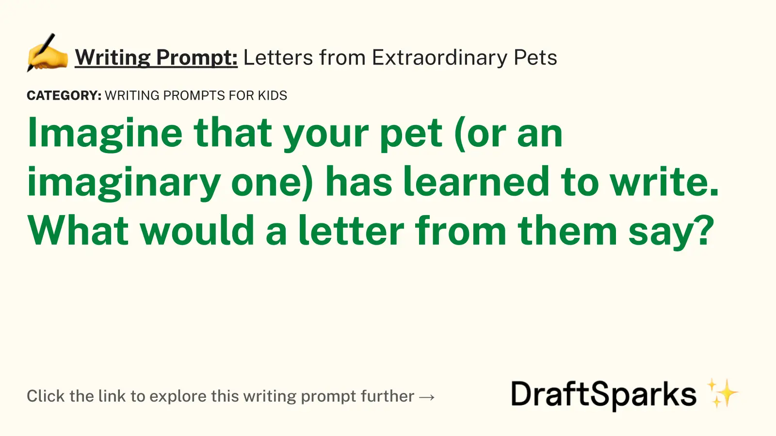 Letters from Extraordinary Pets